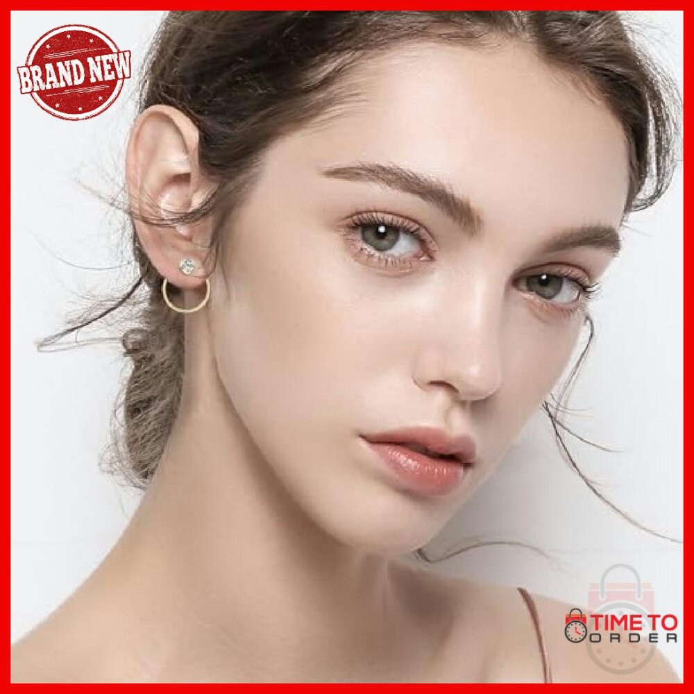 Sterling Silver Moissanite Threader Stud Earrings… - image 3